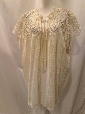 NWOT JENNIFER & GRACE Beige Color (100% Cotton) Top - 3x